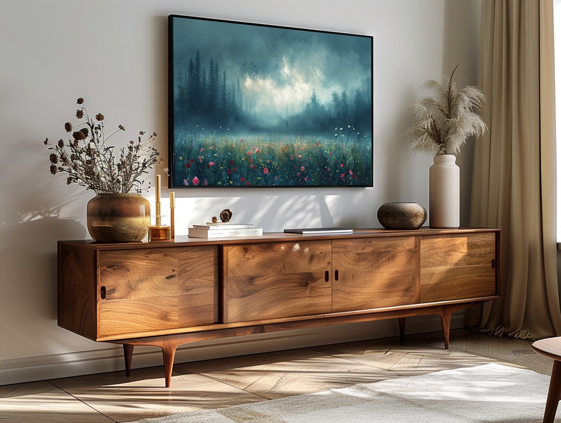 Moody Tv Art Vintage Dark Frame Tv Art Dark Academia Tv Art Frame Tv Art Moody Spring Art Dark Tv Art Dark Frame Tv Art Moody Floral - Image 2