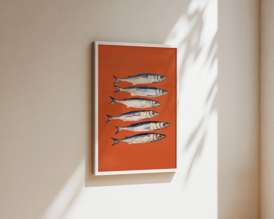 Sardines Kitchen Poster, Italian Kitchen Wall Art - Image 2