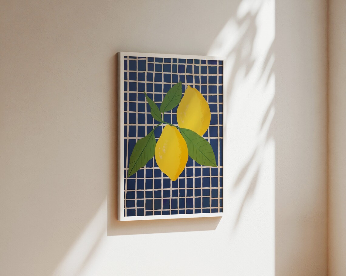 Lemon Kitchen Art Print, Mediterranean Decor - Image 2