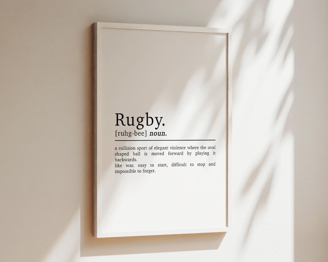 Rugby Definition Art Print, Boys Bedroom Decor - Image 2