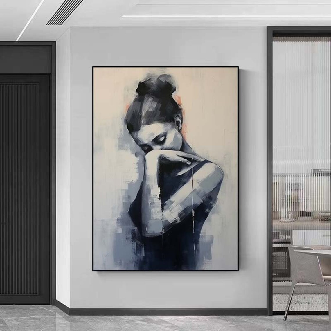 Faceless Woman Oil Painting Portrait Art Print - Image 5