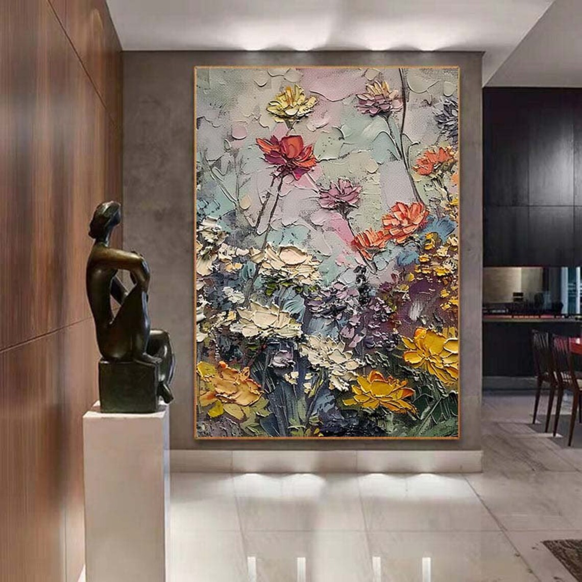 Colorful Flowers Painting, Floral Wall Art Print - Image 2