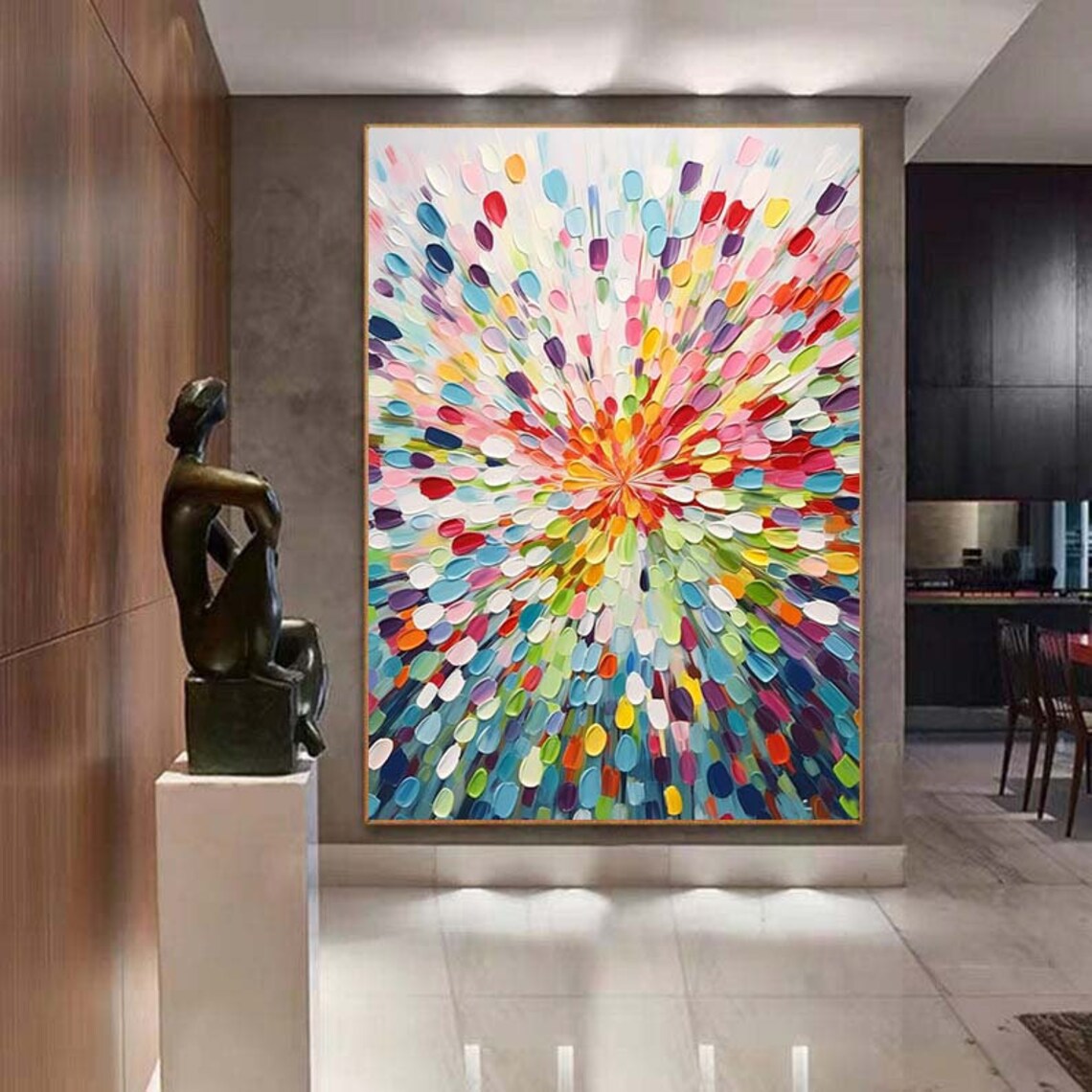 Colorful Radial Burst Flower Petal Kaleidoscope Abstract Poster - Image 7