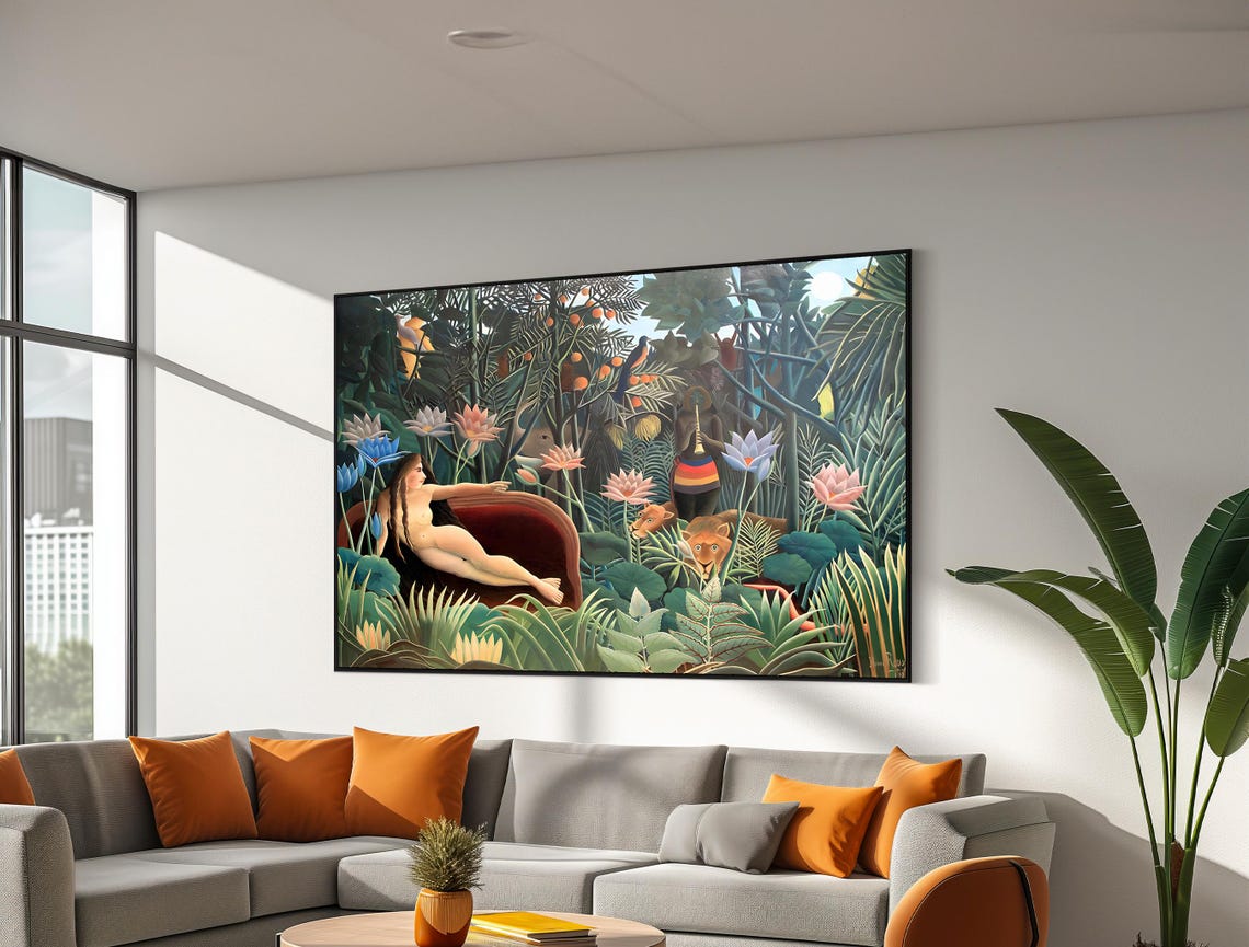 Henri Rousseaus The Dream Mesmerizing Jungle Fantasy Art Print For Bold And Imaginative Home Wall Decor