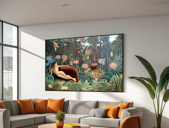 Henri Rousseaus The Dream Mesmerizing Jungle Fantasy Art Print For Bold And Imaginative Home Wall Decor