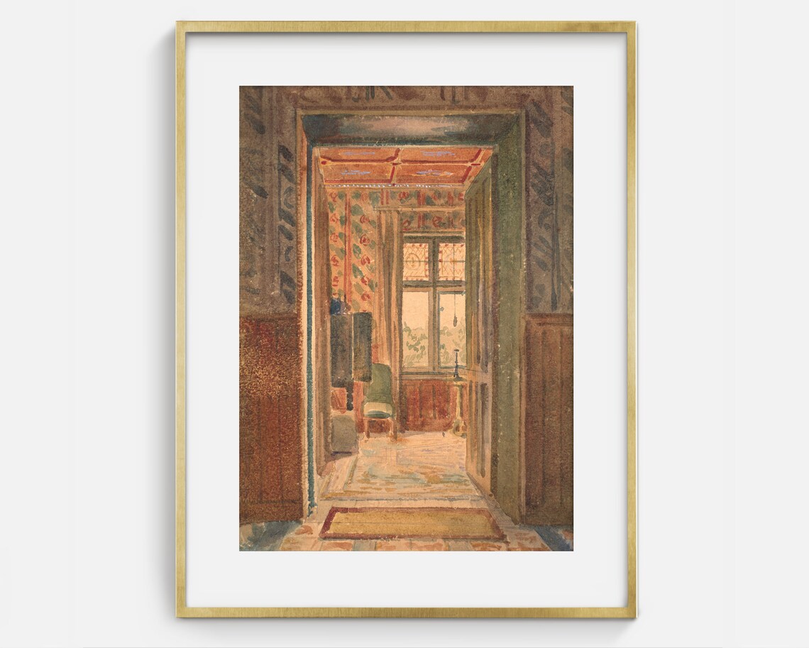 Entrance Hall Vintage Antique Interior Art Print - Image 2