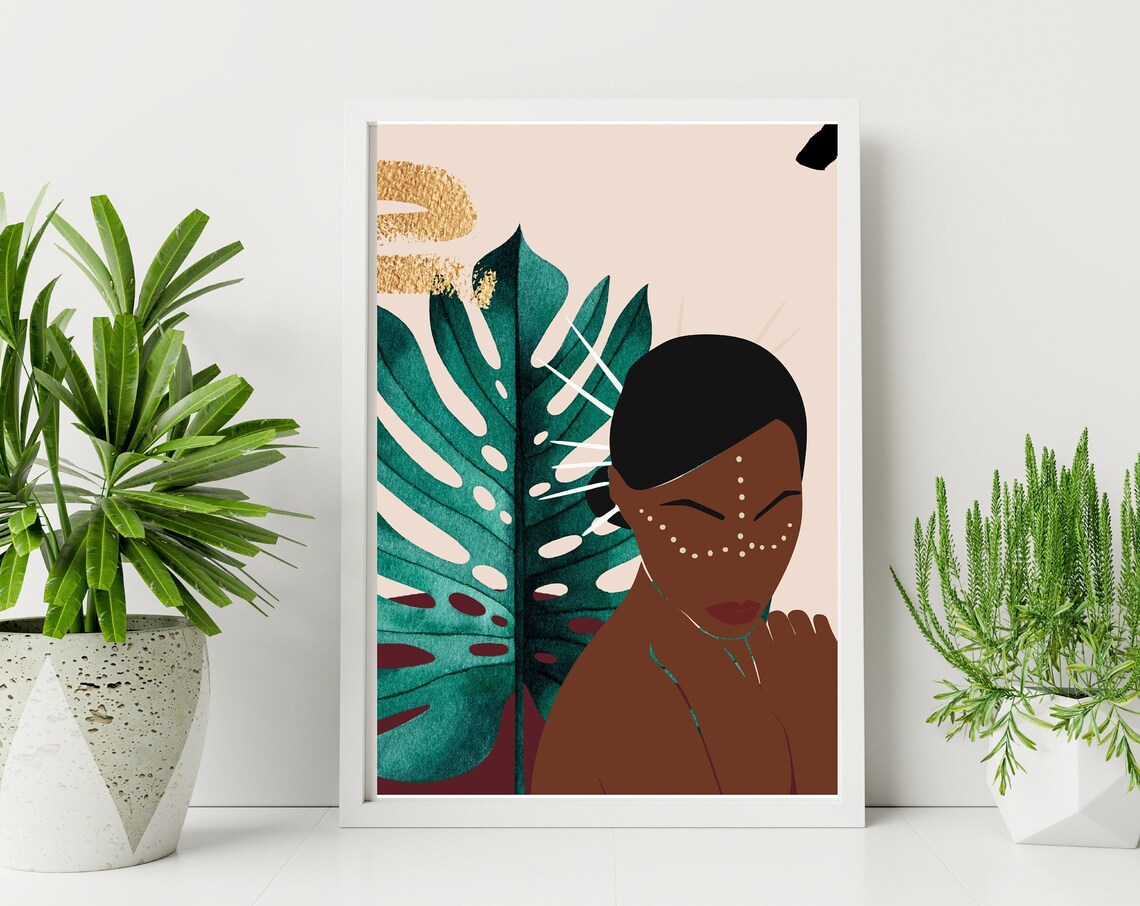 Balance Black Girl Magic Abstract Art Print
