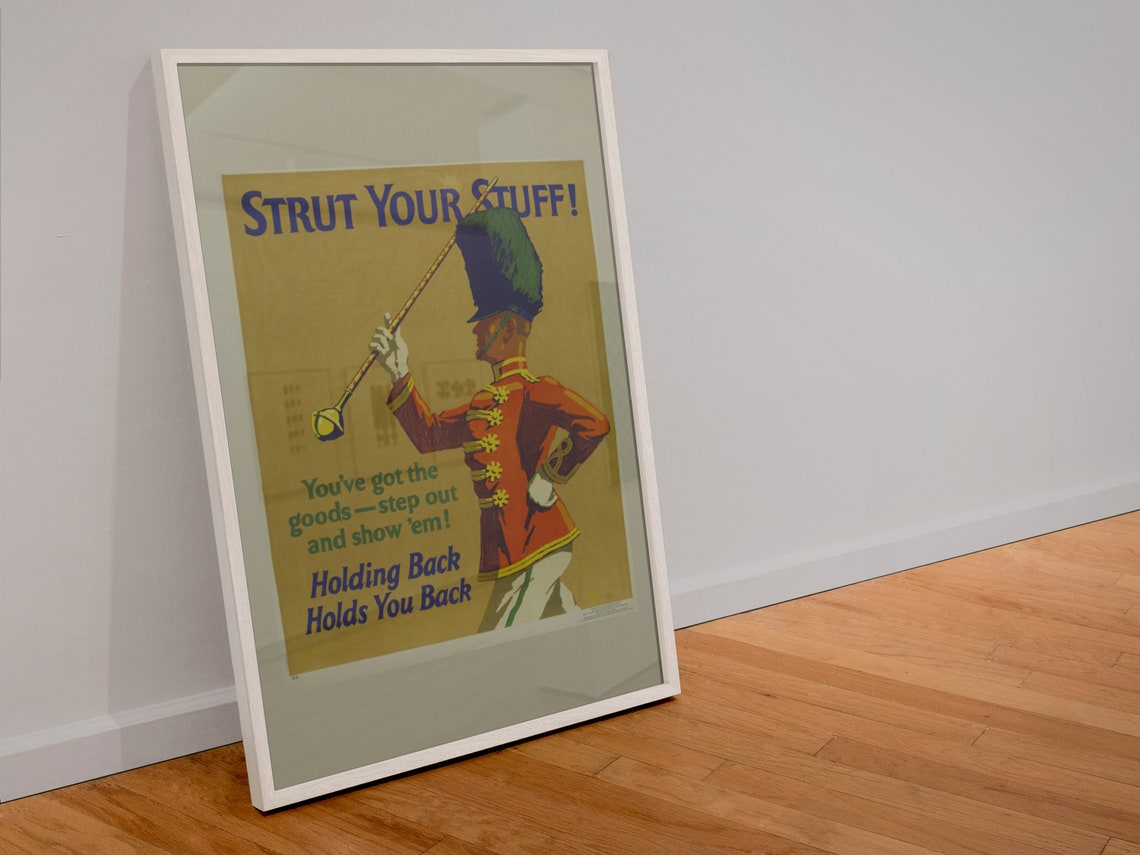 Strut Your Stuff Drum Major 1920s Vintage Motivational Poster - Image 4