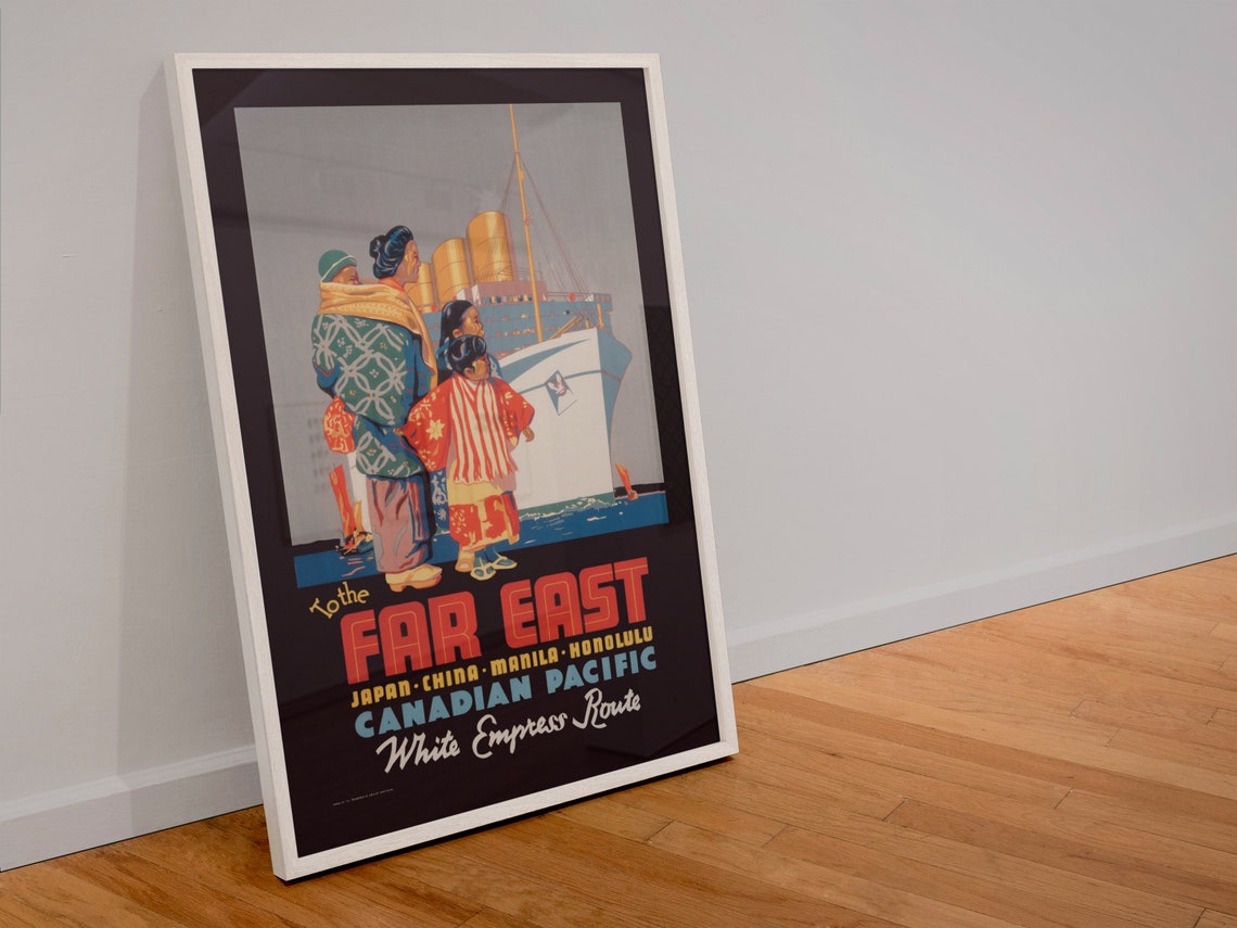 To the Far East Japan China Manila Canadian Pacific Route Poster - Image 4