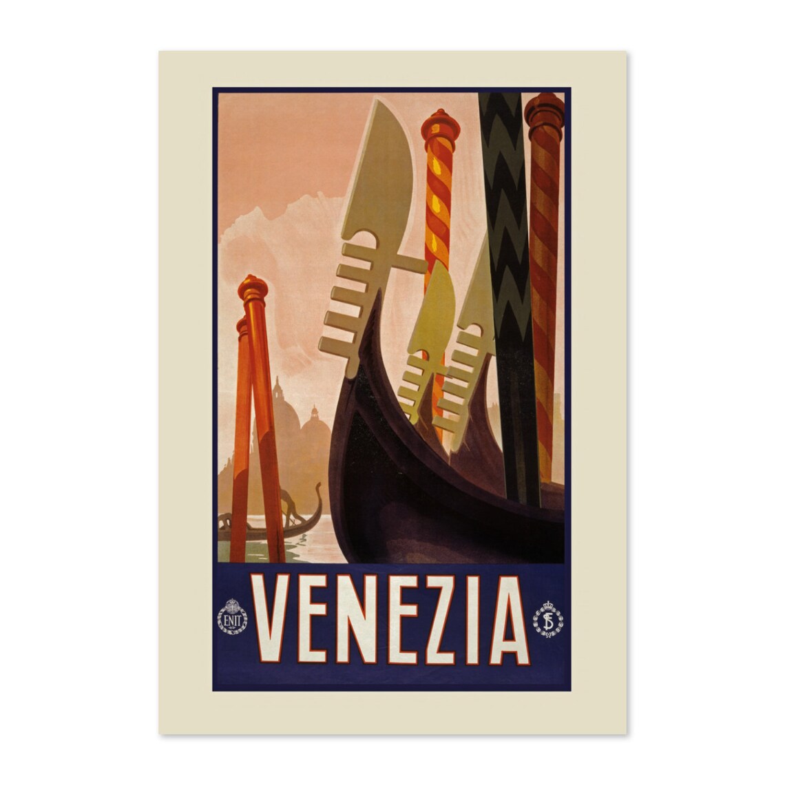 1920s Venice Italy Vintage Travel Poster Art Print