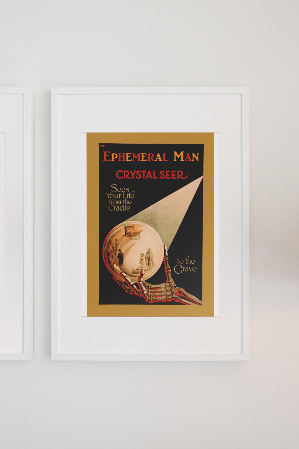 Ephemeral Man Crystal Seer Cradle To Grave Skeleton Magic Poster - Image 3