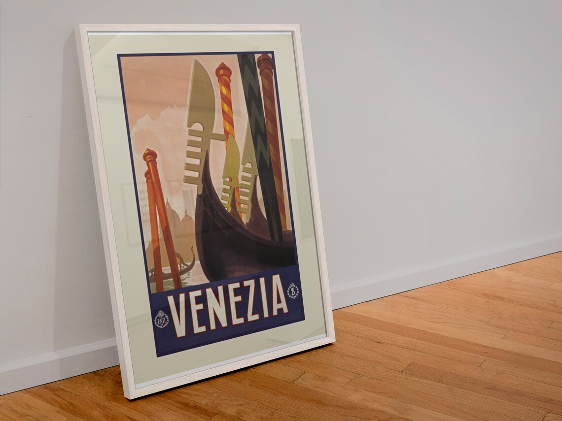 1920s Venice Italy Vintage Travel Poster Art Print - Image 4