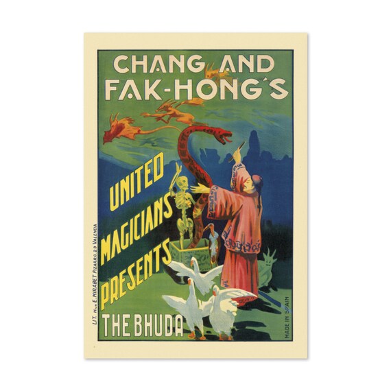 Chang And Fak Hongs The Bhuda United Magicians Magic Poster Art