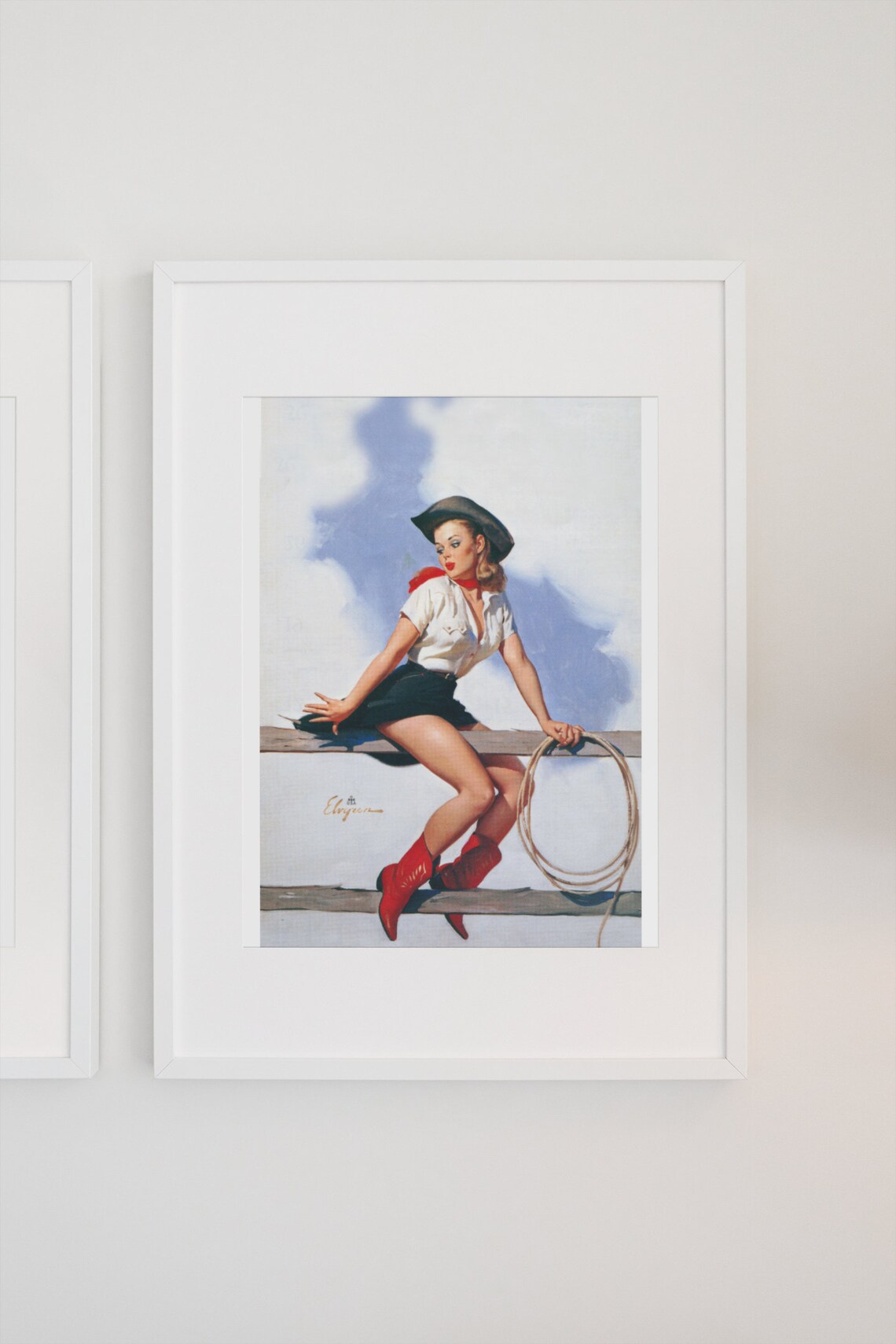 Hi Ho Silver Vintage Elvgren Pinup Girl Art Print - Image 3