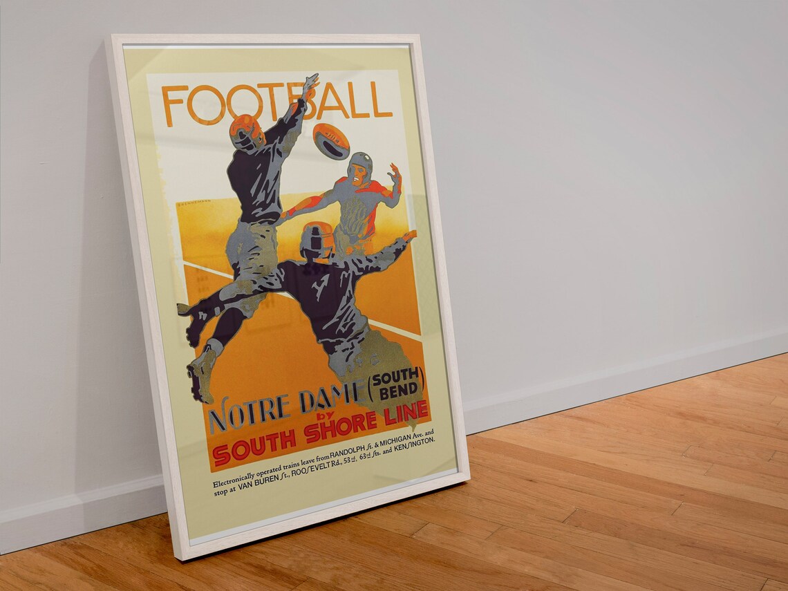 Notre Dame Fighting Irish Vintage Football Art Print - Image 4