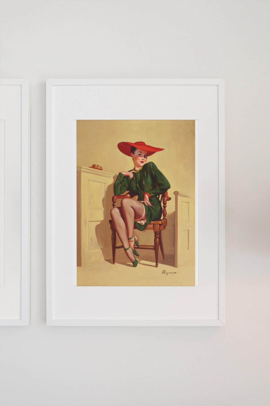 Gil Elvgren The Verdict Attorney Courtroom Gavel Pin-Up Poster - Image 3