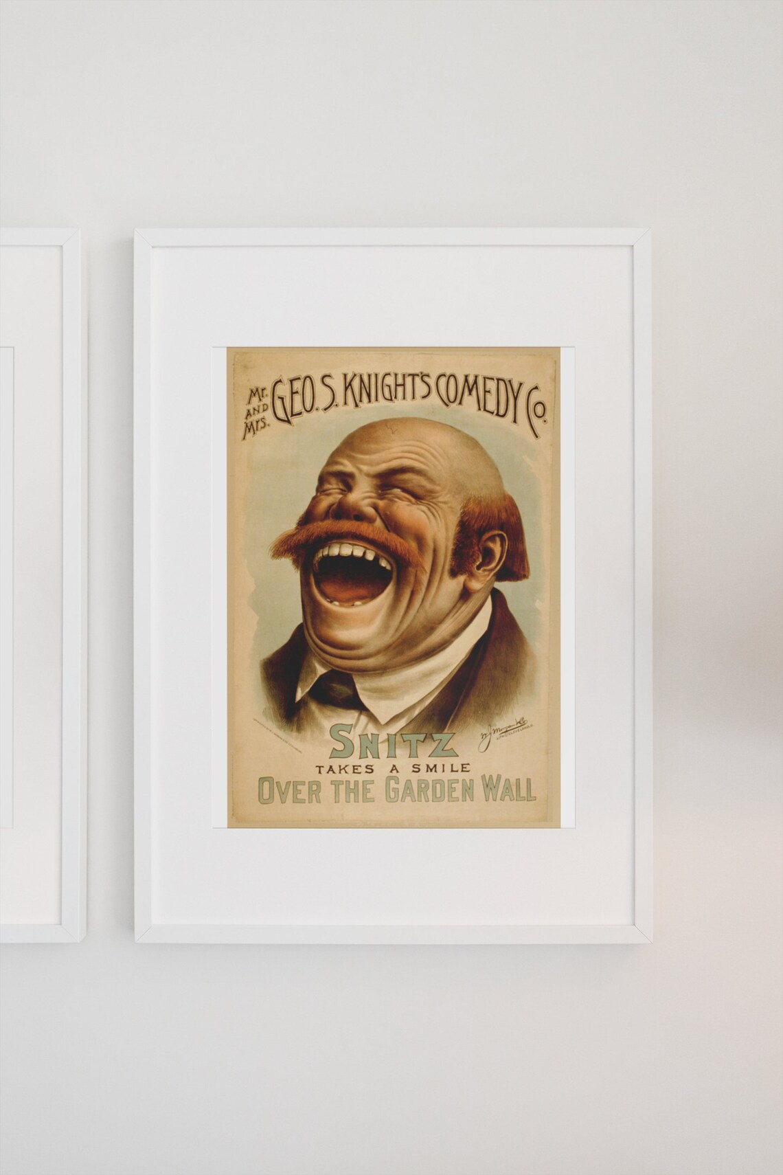 Snitz Takes A Smile, 1880s Comedy Theater Poster - Image 3