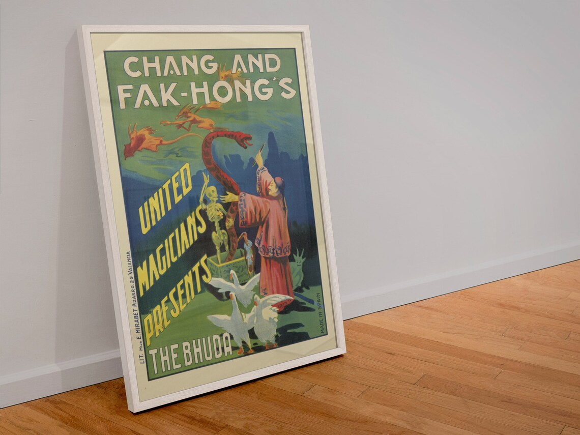 Chang And Fak Hongs The Bhuda United Magicians Magic Poster Art - Image 4