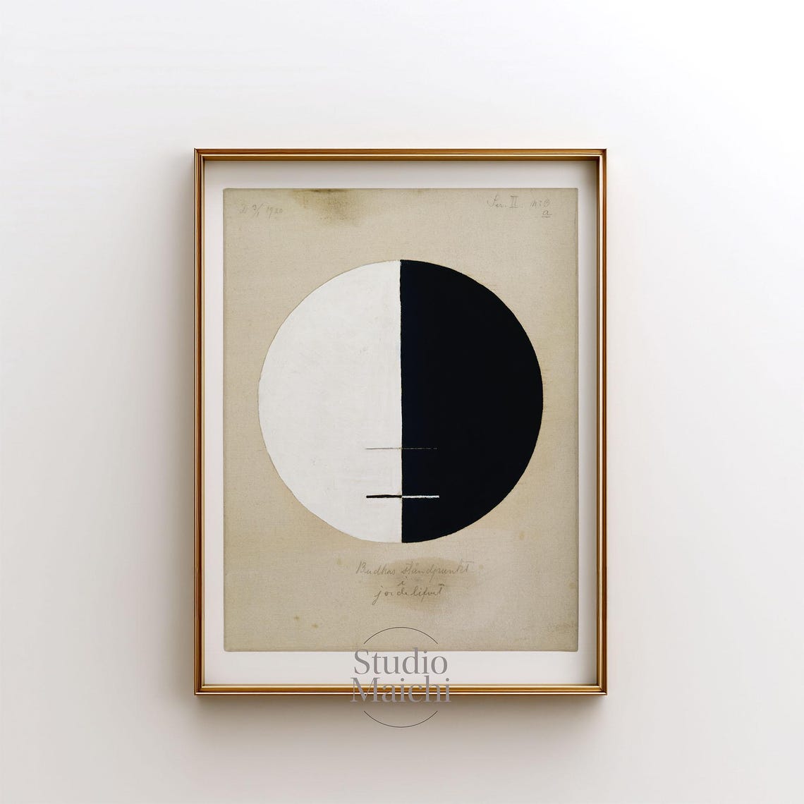 Hilma Af Klint Black White Circle Minimalist Abstract Art Print