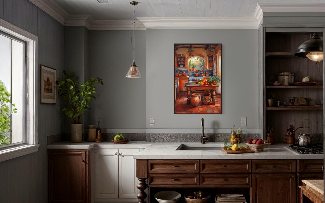 Mexican Kitchen Rustic Wall Decor, Spanish Style Art Print - Image 2