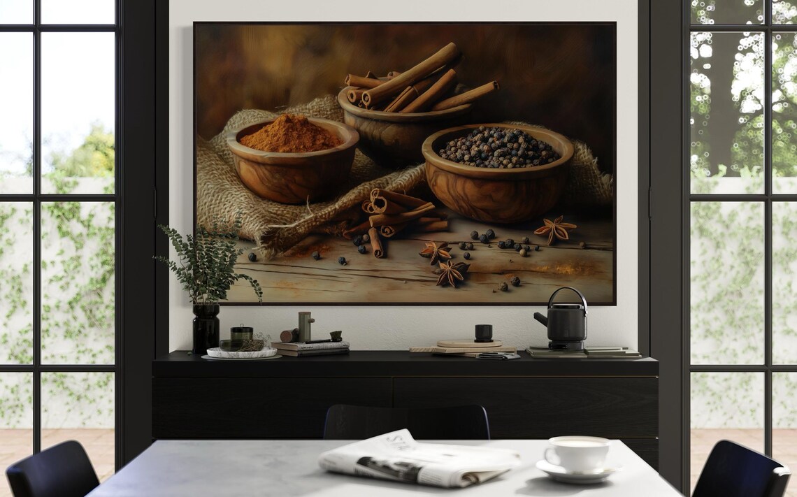 Rustic Spice Kitchen Art Print, Farmhouse Dining - Image 4