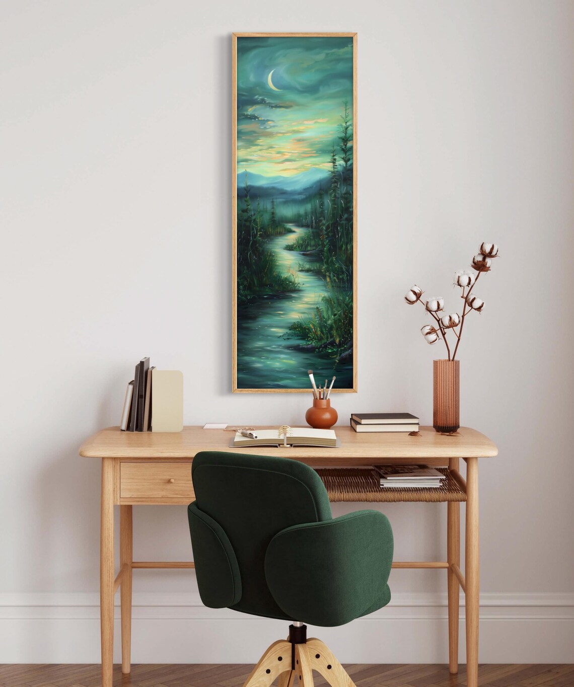 Misty Crescent Moon Forest, British Columbia Art Print - Image 2