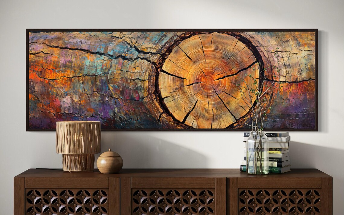 Abstract Tree Trunk Art Print, Rustic Nature Decor - Image 4