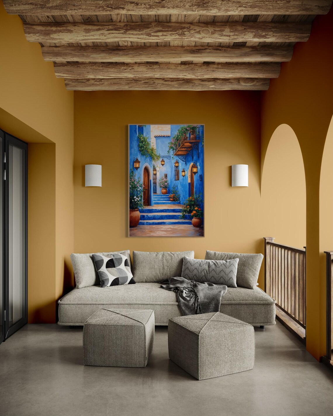 Moroccan Street Travel Poster, Rustic Boho Decor - Image 2