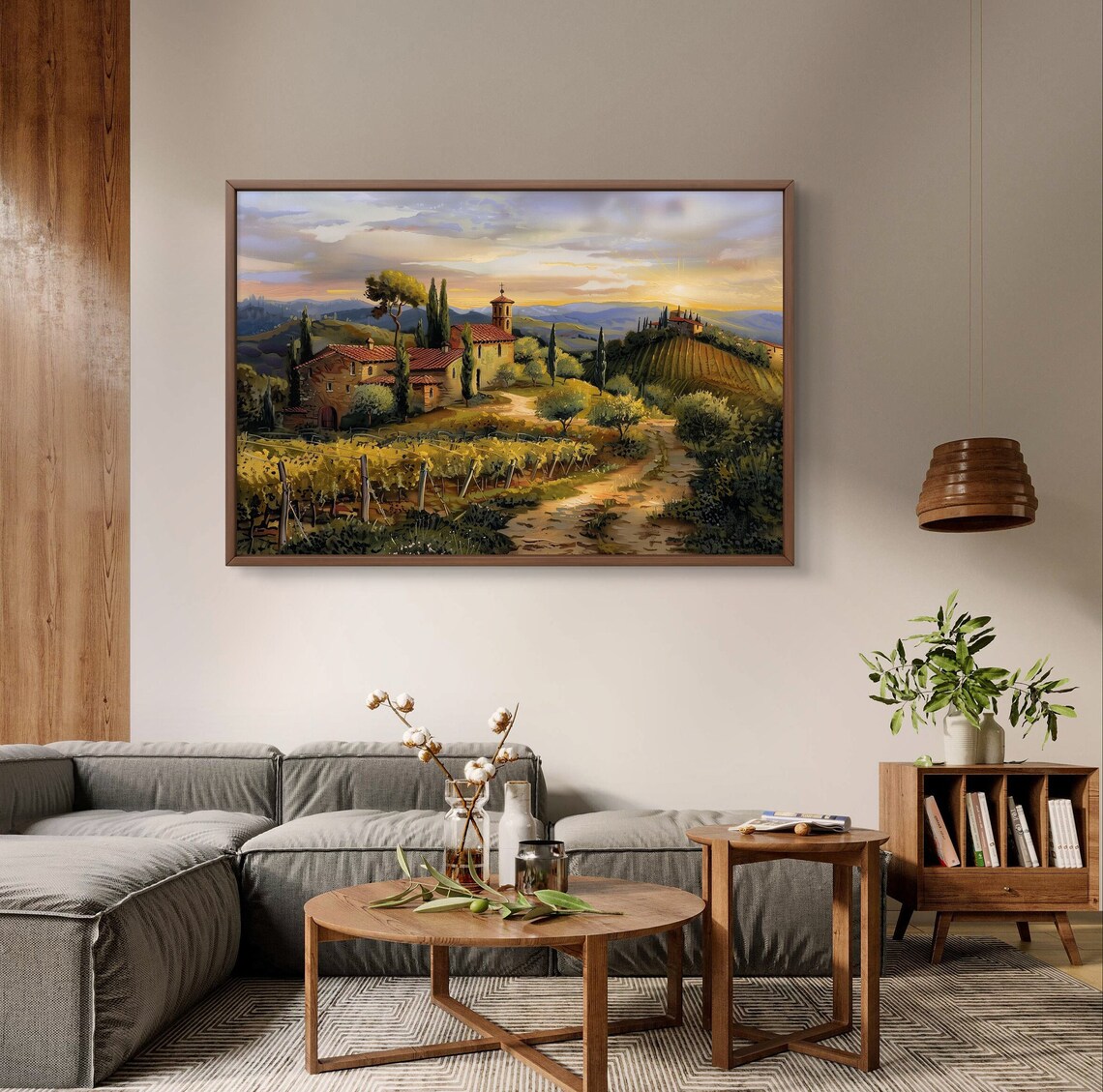 Tuscany Landscape, Italy Travel Poster Art Print - Image 5