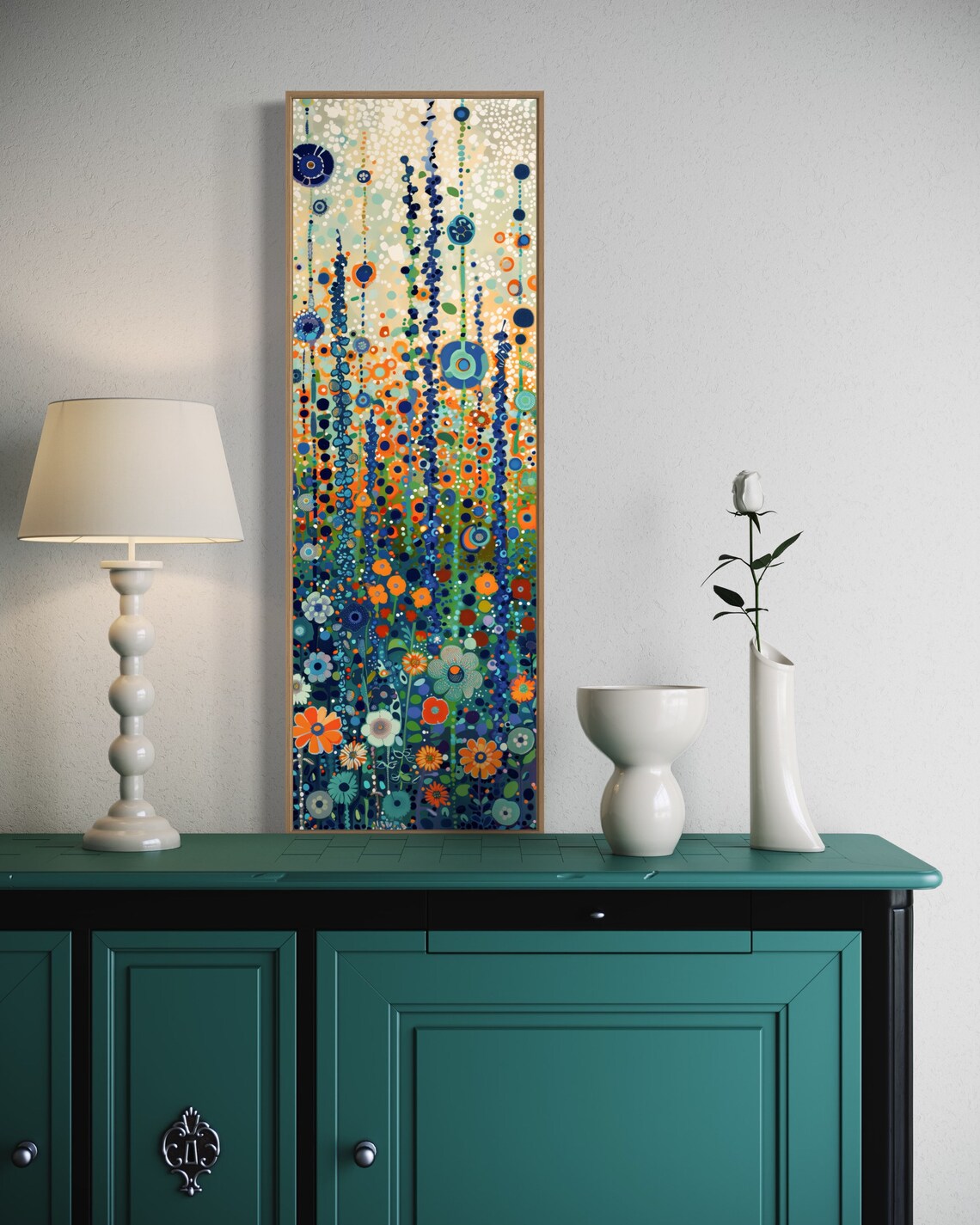Enchanted Blooming Garden Abstract Flower Art Print - Image 2