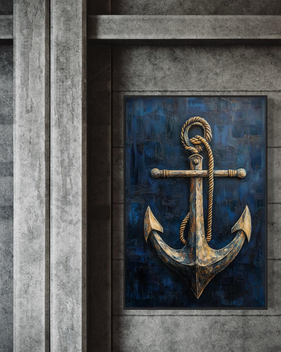 Vintage Anchor Nautical Art Print, Rustic Coastal Decor - Image 2