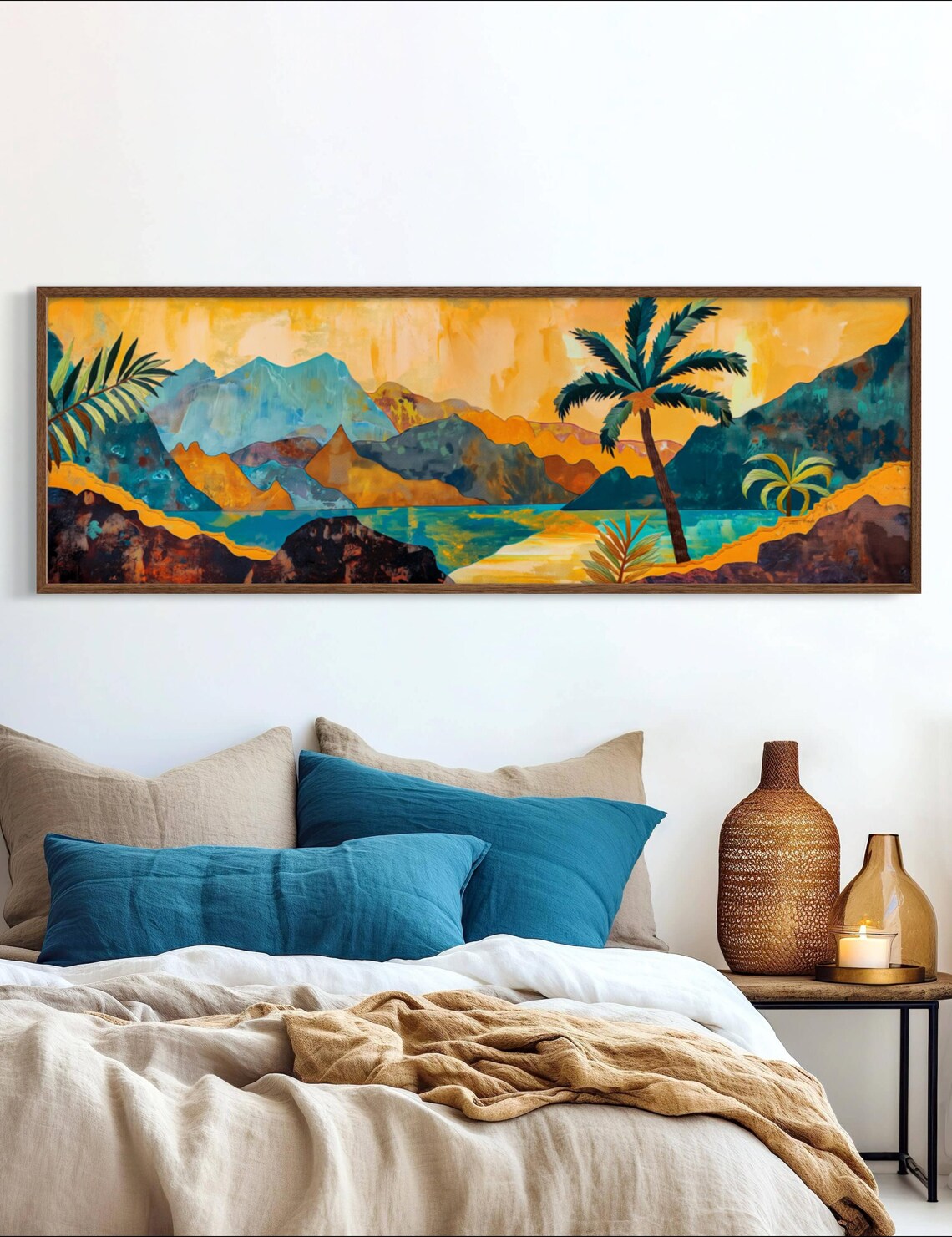 Tropical Paradise Palm Tree Art Print, Panoramic - Image 5