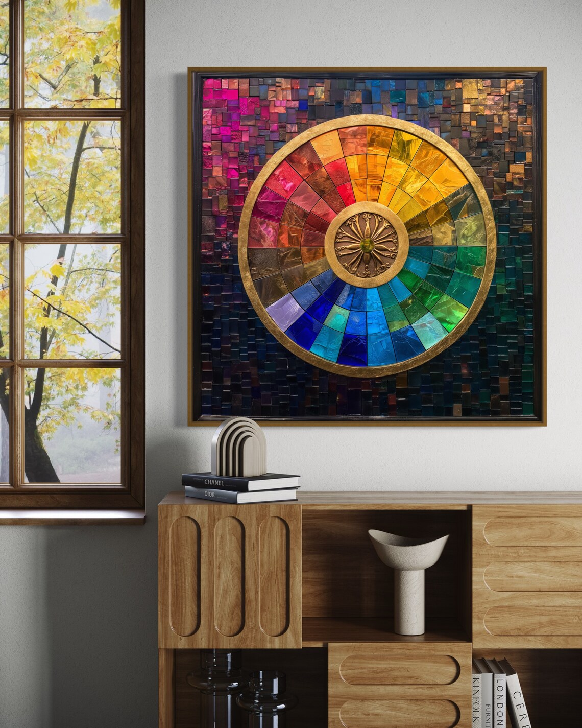 Kaleidoscope Mosaic Spiral Abstract Art Print - Image 4