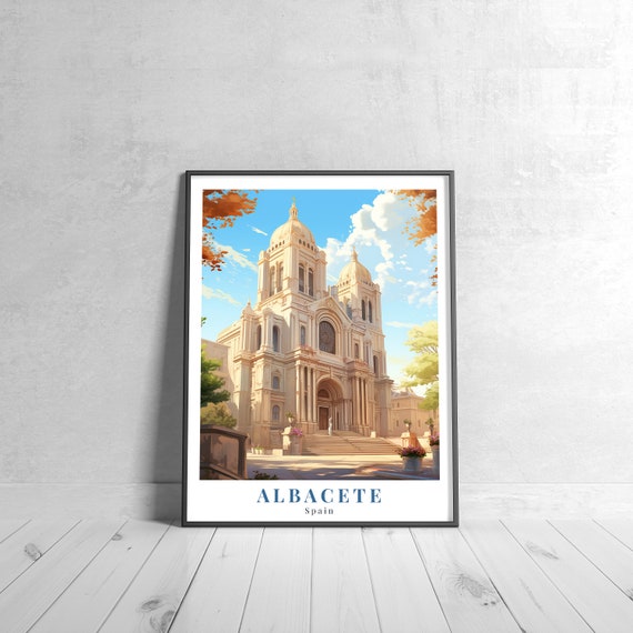 Albacete Vintage Travel Poster Retro Spain Art Print Colorful Home Decor Wall Unique Gift