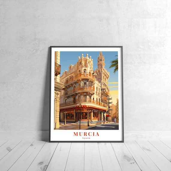 Murcia Vintage Travel Poster Retro Spain Art Print Colorful Home Decor Wall Unique Gift