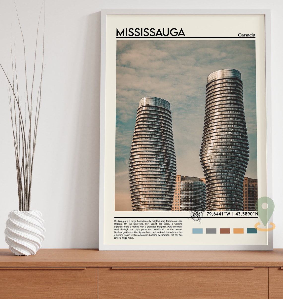 Mississauga Print Mississauga Poster Mississauga Wall Art Mississauga Travel Mississauga Art Print Mississauga Canada Print Ontario - Image 2