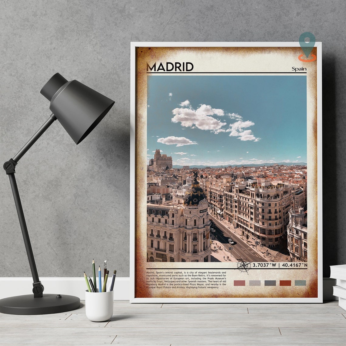 Madrid Print Madrid Poster Madrid Wall Art Madrid Travel Madrid Art Print Madrid Artwork Madrid Photo Madrid Spain Print Madrid City - Image 4