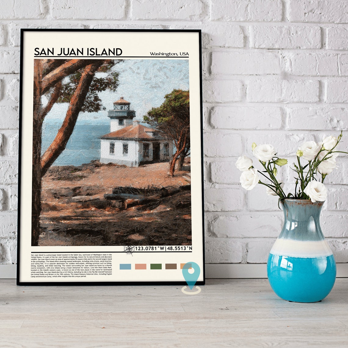 San Juan Island Print San Juan Island Poster San Juan Island Wall Art San Juan Island Travel Print San Juan Island Art Print Washignton - Image 3