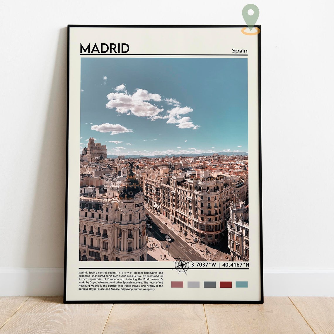 Madrid Print Madrid Poster Madrid Wall Art Madrid Travel Madrid Art Print Madrid Artwork Madrid Photo Madrid Spain Print Madrid City - Image 2
