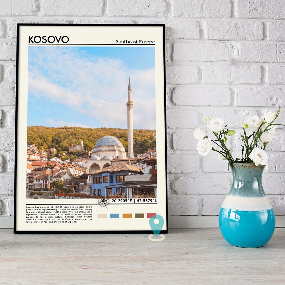 Kosovo Southeast Europe Historic Old Mosque Minaret Dome Poster - Image 5