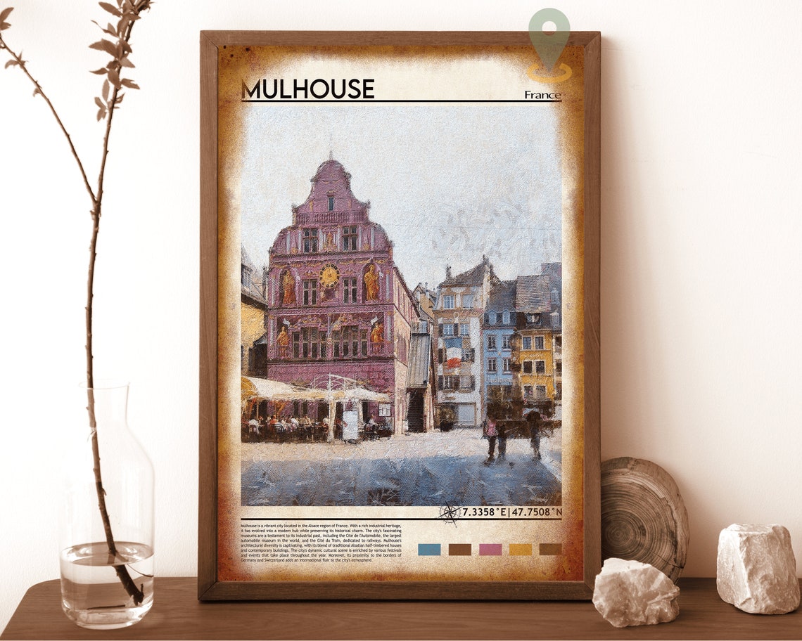 Mulhouse Print Mulhouse Poster Mulhouse Wall Art Mulhouse Travel Print Mulhouse Art Print Mulhouse Artwork Mulhouse Photo France Art - Image 6