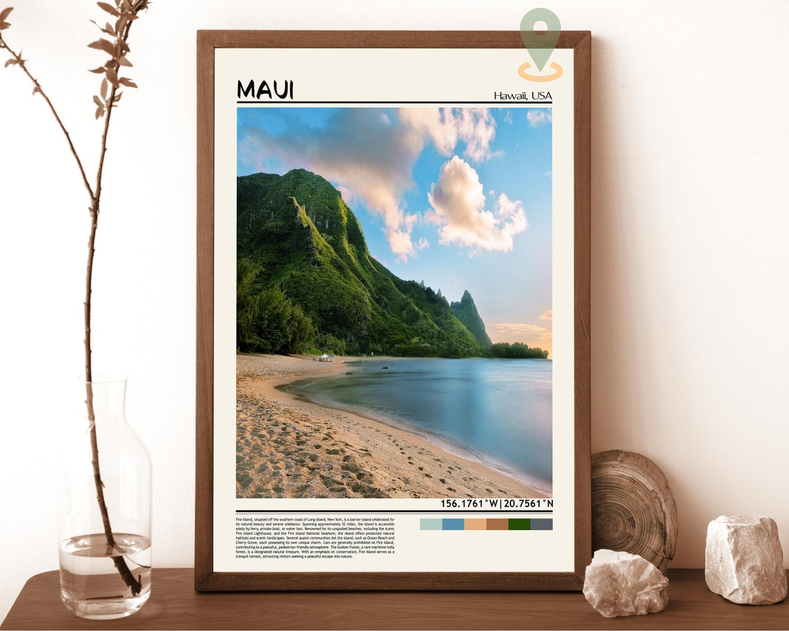 Maui Print Maui Wall Art Maui Poster Maui Photo Maui Poster Print Maui Wall Dcor Maui Travel Poster Maui Hawaii Hawaii Poster