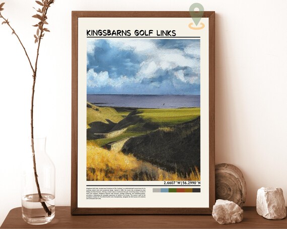 Kingsbarns Golf Links Scotland Coastal Dunes Fairway Coordinate Poster