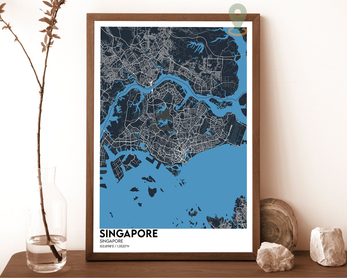 Singapore Map Singapore Map Print Singapore City Map Singapore Wall Art Singapore Travel Poster Singapore Poster Singapore Photo - Image 6