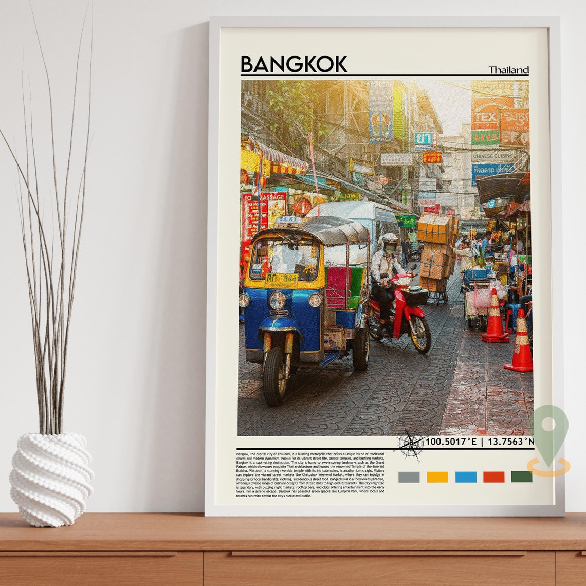Bangkok Print Bangkok Poster Bangkok Wall Art Bangkok Travel Bangkok Art Print Bangkok Artwork Bangkok Photo Bangkok Thailand Print - Image 5