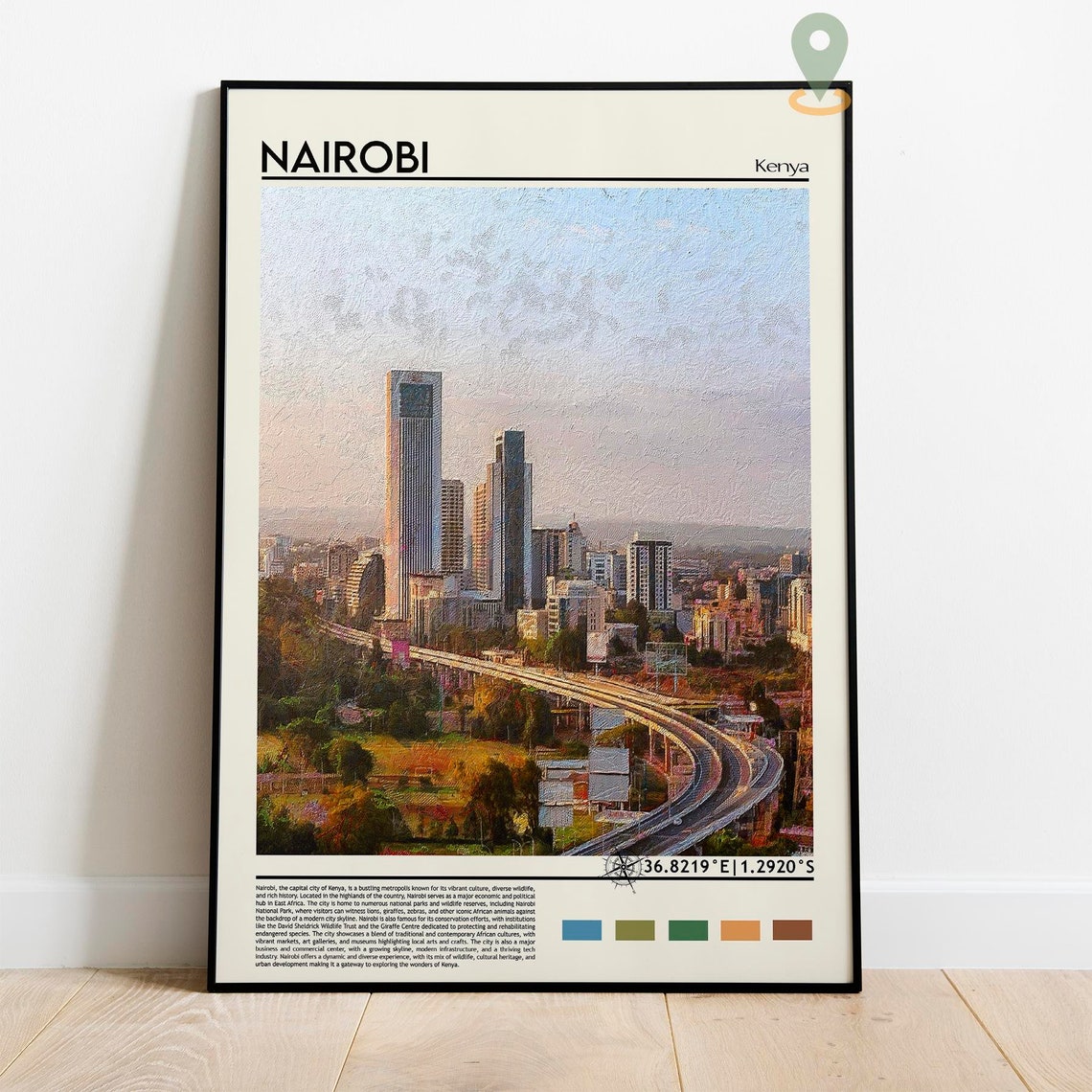Nairobi Print Vintage Poster Nairobi Wall Art Nairobi Poster Nairobi Photo Nairobi Poster Print Kenya Poster Nairobi City - Image 5