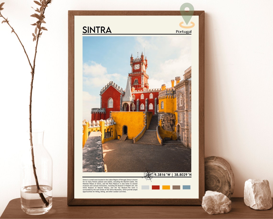 Sintra Portugal Pena Palace Fairytale Castle Travel Art Print