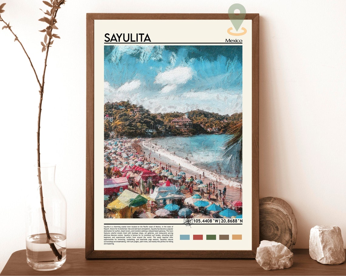 Sayulita Print Sayulita Poster Sayulita Wall Art Sayulita Travel Print Sayulita Art Print Sayulita Artwork Sayulita Photo Mexico Art