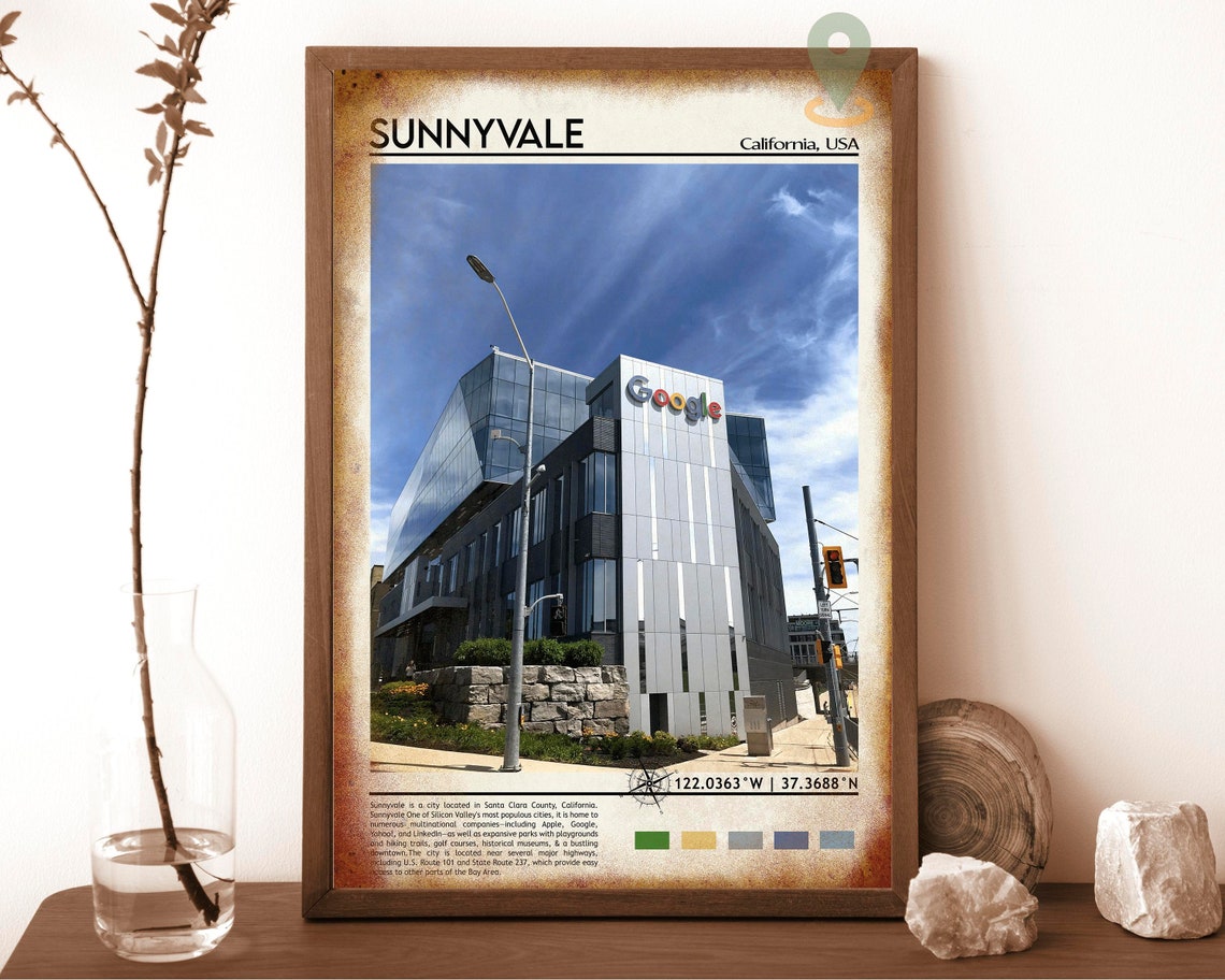 Sunnyvale California Google Campus Photo Modern Travel Wall Art - Image 6