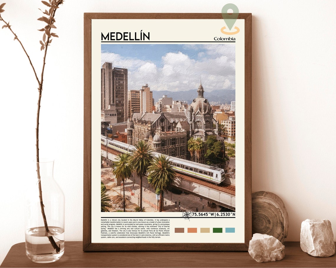 Medelln Print Medelln Poster Medelln Wall Art Medelln Travel Medelln Art Print Medelln Artwork Medelln Photo Colombia Print